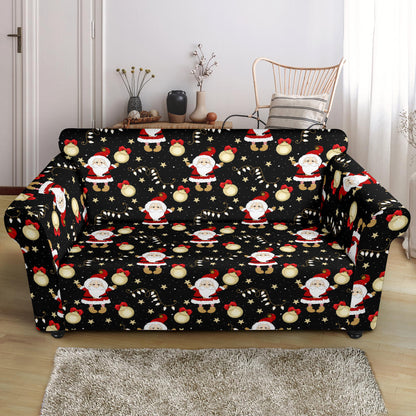 Santa Christmas Themed Print Design LKS307 Loveseat Couch Slipcover