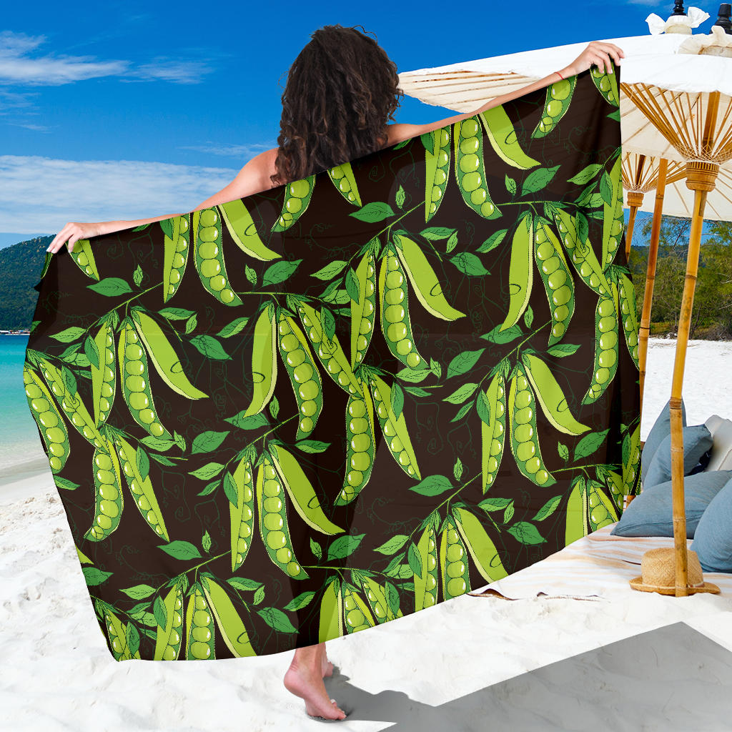 Peas Pattern Print Design A03 Sarong Pareo Wrap