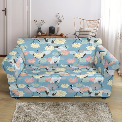 Water Lily Print Design LKS304 Loveseat Couch Slipcover