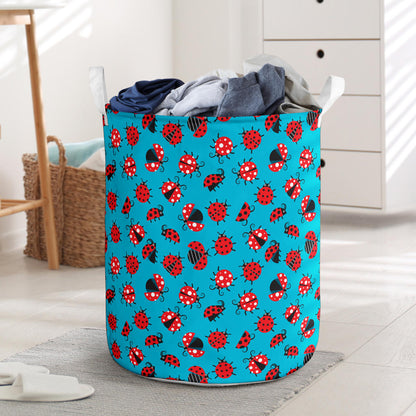 Ladybug Action Print Pattern Laundry Basket
