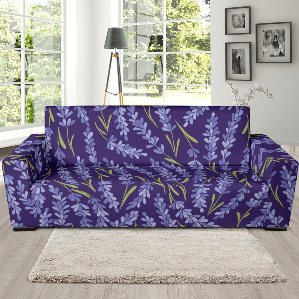 Lavender Pattern Print Design 03 Sofa Slipcover