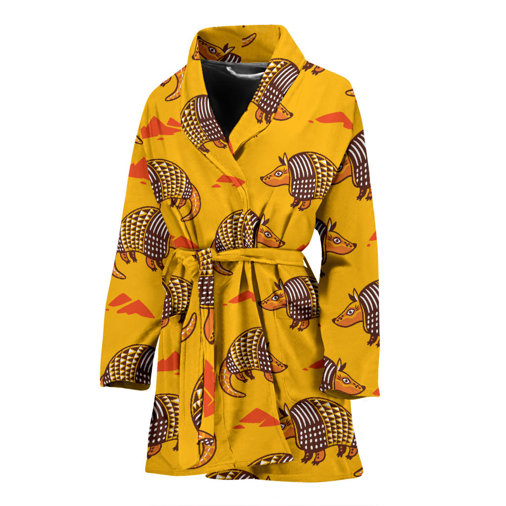 Armadillo Pattern Print Design 03 Women Bathrobe