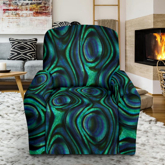 Abalone Pattern Print Design 01 Recliner Slipcover with Pocket