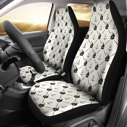 Sailboat Print Design LKS302 Car Seat Covers