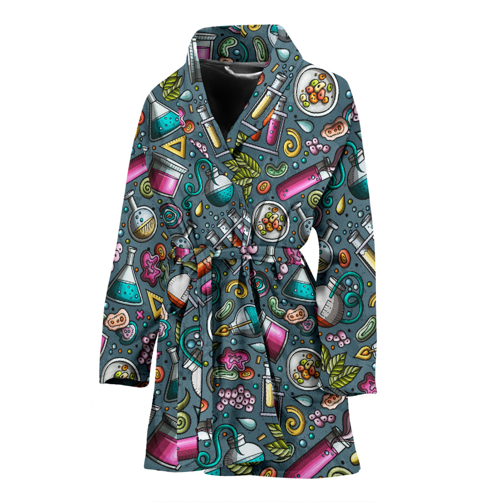 Science Print Design LKS304 Women Bathrobe