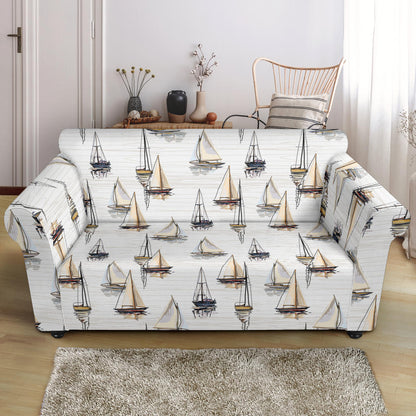 Sailboat Paint Pattern Print Design LKS307 Loveseat Couch Slipcover