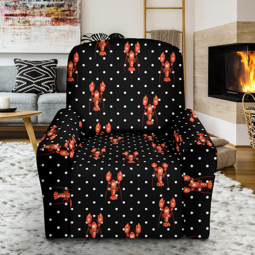 Lobster Print Design LKS401 Recliner Slipcover with Pocket