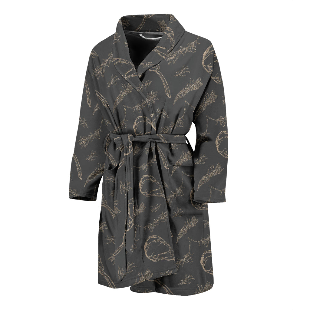 Steak Print Design LKS302 Men Bathrobe