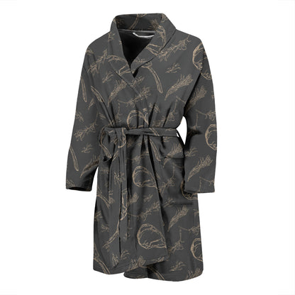 Steak Print Design LKS302 Men Bathrobe