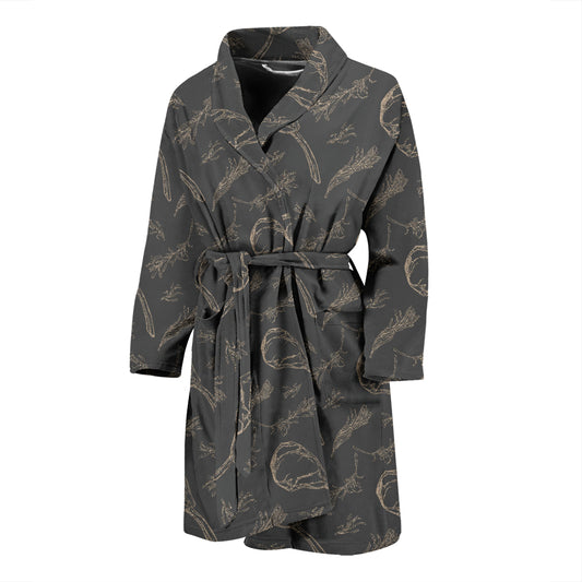Steak Print Design LKS302 Men Bathrobe