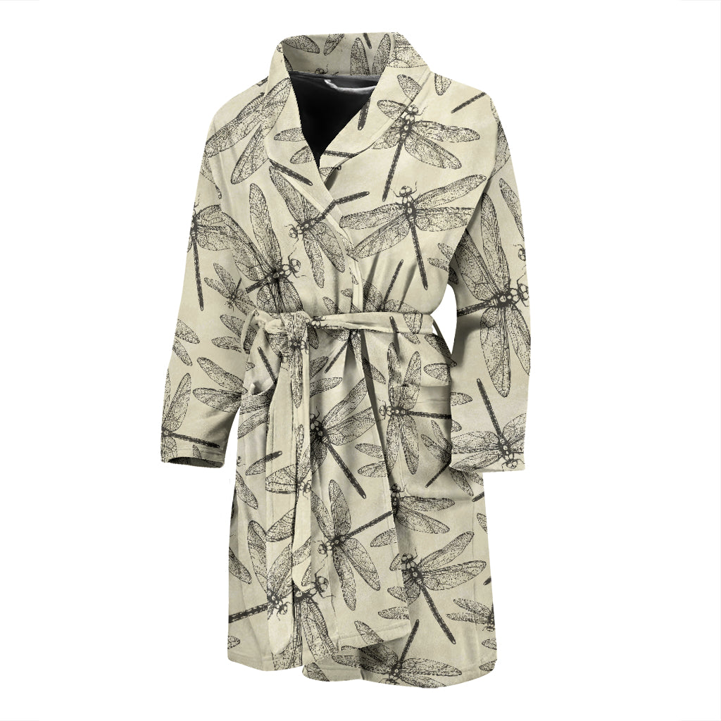 Dragonfly Print Design LKS402 Men Bathrobe