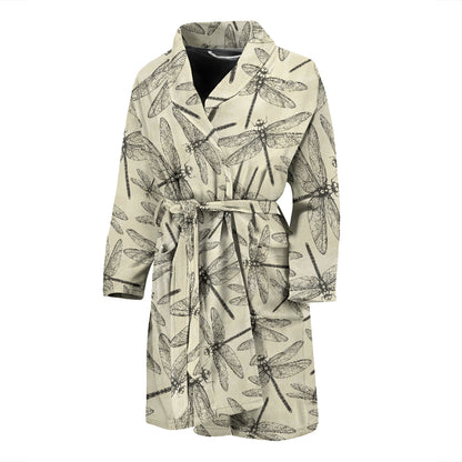 Dragonfly Print Design LKS402 Men Bathrobe