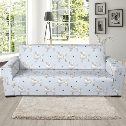 Poodle Pattern Print Design A05 Sofa Slipcover