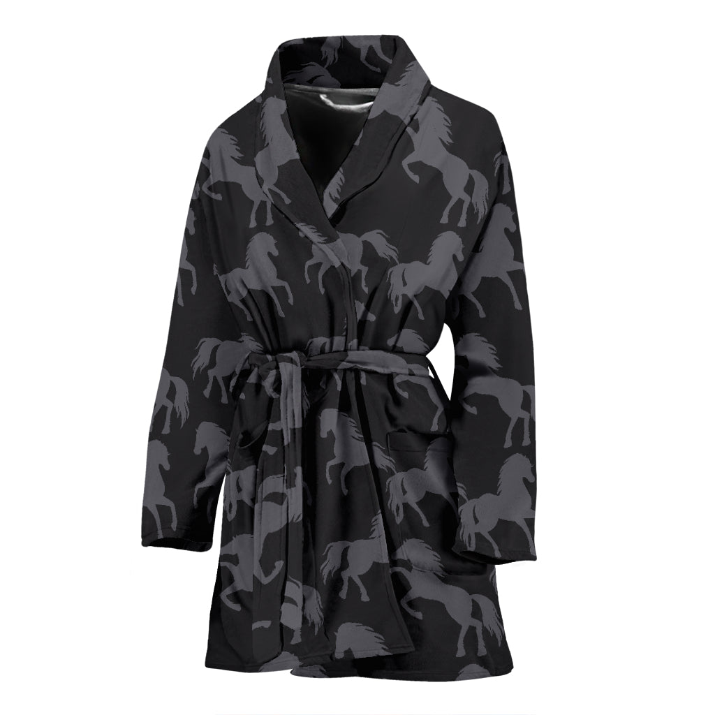 Horse Print Design LKS305 Women Bathrobe