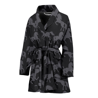 Horse Print Design LKS305 Women Bathrobe