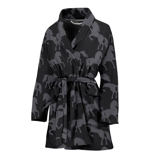 Horse Print Design LKS305 Women Bathrobe
