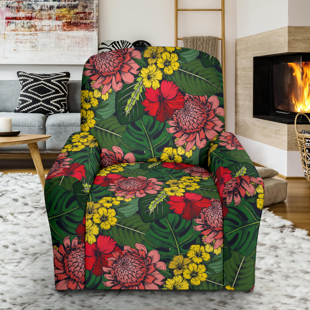 Summer Floral Print Design LKS305 Recliner Slipcover