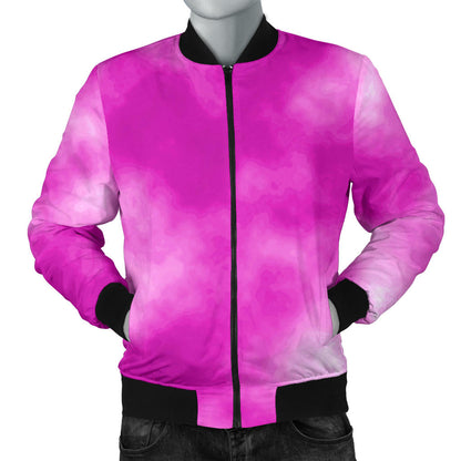 Tie Dye Pink Design Print Men Bomber Jacket