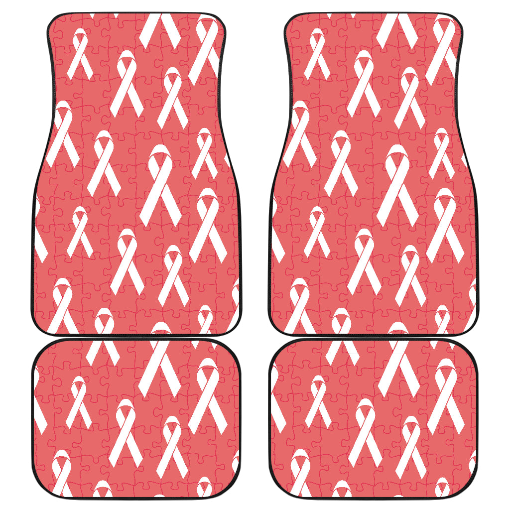 Autism Awareness Ribbon Design Print Car Floor Mats Front Back