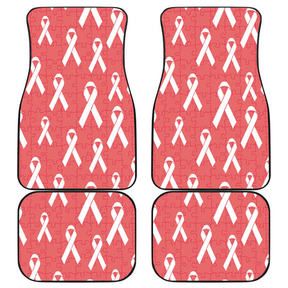 Autism Awareness Ribbon Design Print Car Floor Mats Front Back