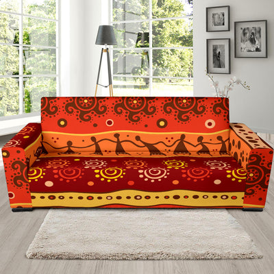 African Pattern Print Design 04 Sofa Slipcover