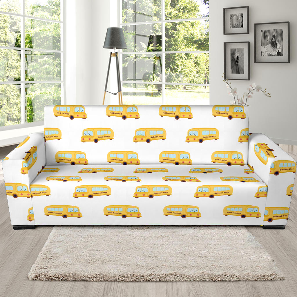 School Bus Print Design LKS306 Sofa Slipcover