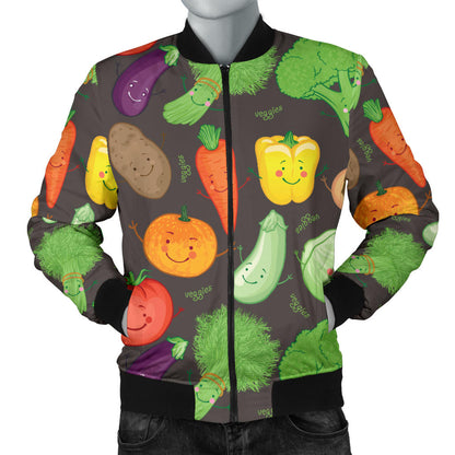 Vegan Funny Themed Design Print Men Bomber Jacket