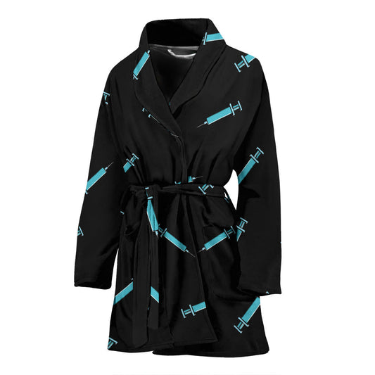 Phlebotomist Pattern Print Design A04 Women Bathrobe