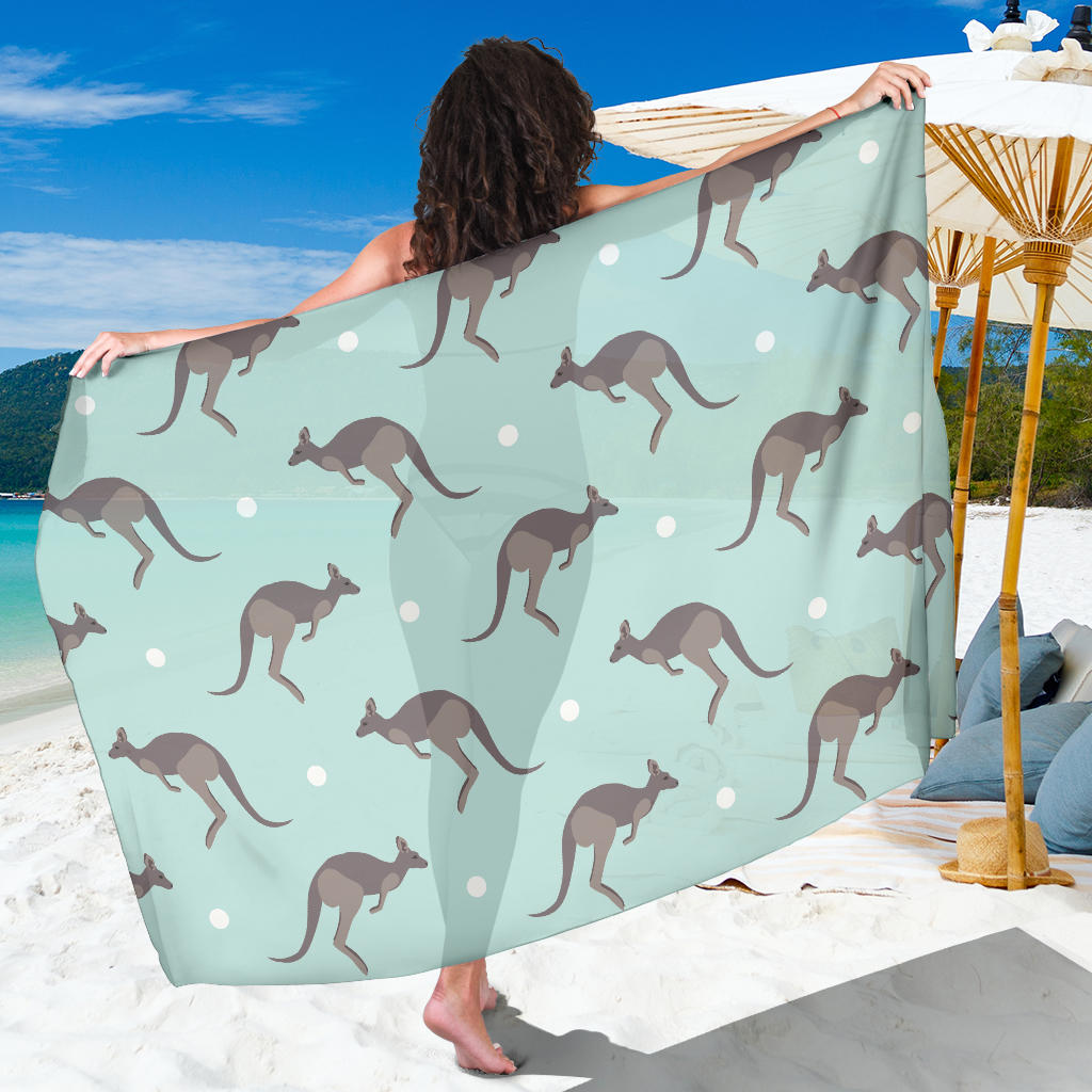 Kangaroos Pattern Print Design 04 Sarong Pareo Wrap