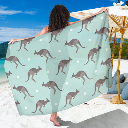 Kangaroos Pattern Print Design 04 Sarong Pareo Wrap