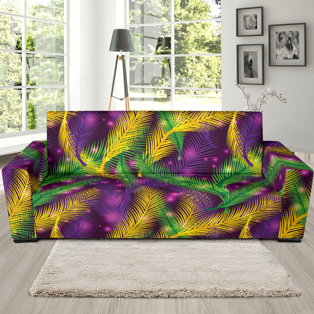 Mardi Gras Pattern Print Design 09 Sofa Slipcover