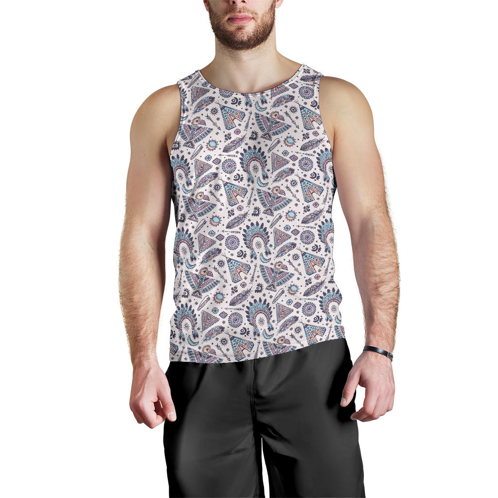 Eagles Native American Indian Symbol Men Tank Top