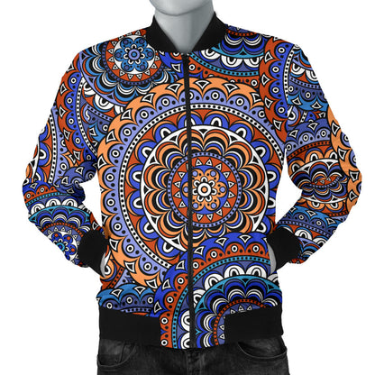 Mandala Boho Chic Design Print Men Bomber Jacket