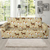 Beagle Pattern Print Design 01 Sofa Slipcover