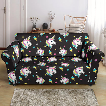 Unicorn Print Design LKS302 Loveseat Couch Slipcover