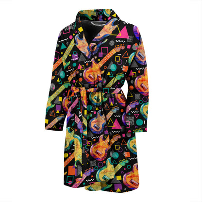 Electric Guitar Print Design LKS403 Men Bathrobe