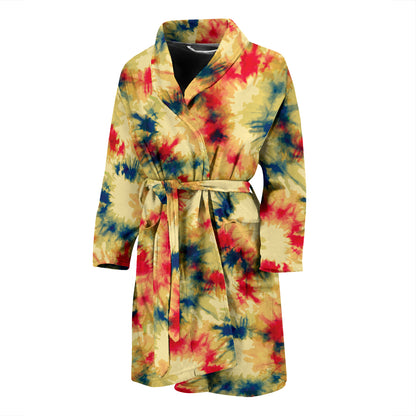 Tie Dye Print Design LKS302 Men Bathrobe