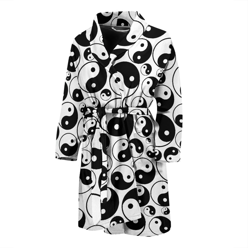 Yin Yang Print Design LKS302 Men Bathrobe