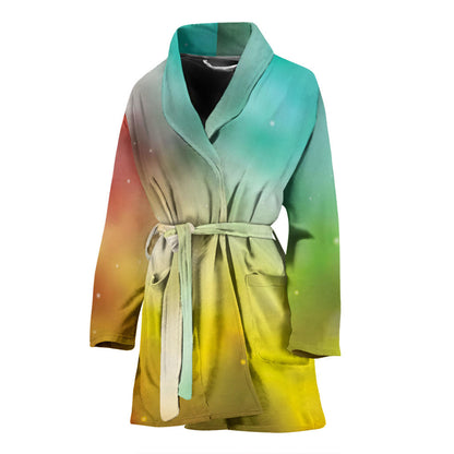 Nebula Pattern Print Design A04 Women Bathrobe