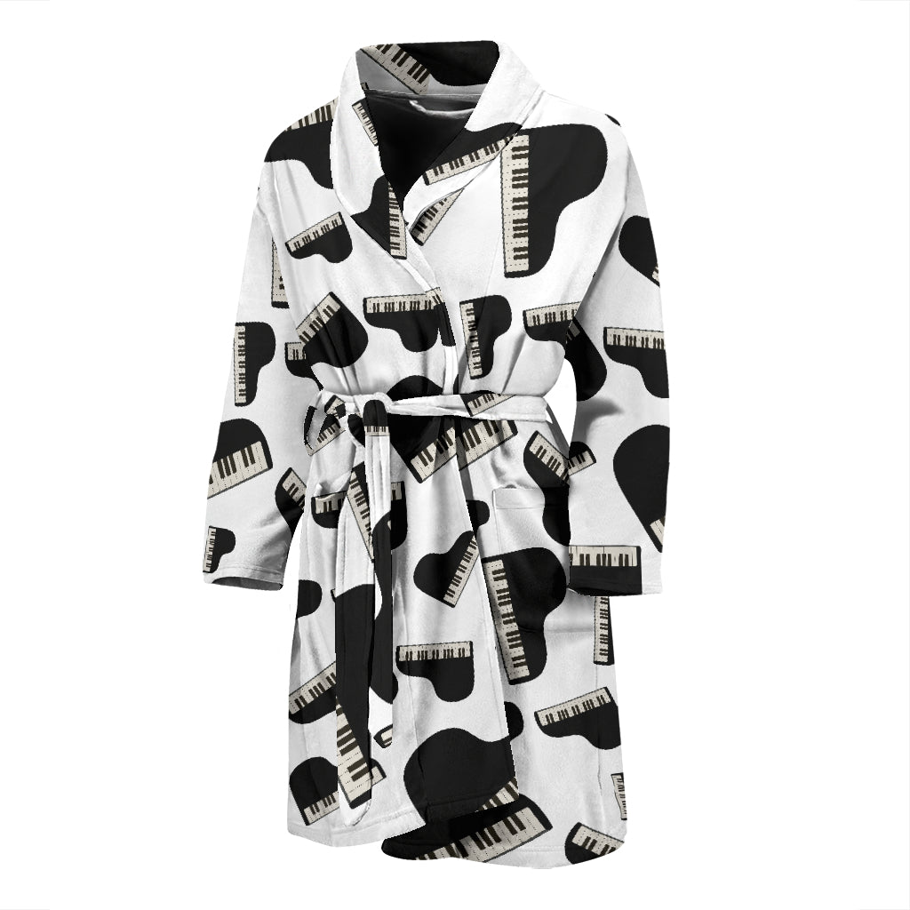 Piano Print Design LKS405 Men Bathrobe