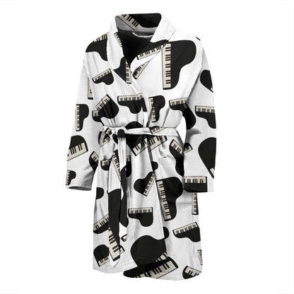 Piano Print Design LKS405 Men Bathrobe