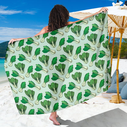 Bok Choy Pattern Print Design 01 Sarong Pareo Wrap
