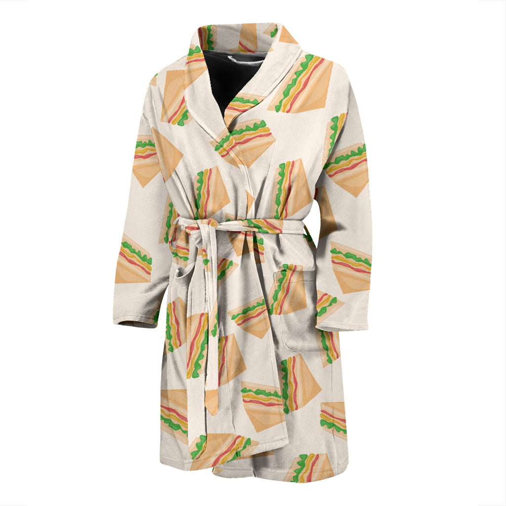 Sandwich Print Design LKS301 Men Bathrobe