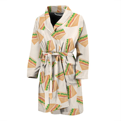 Sandwich Print Design LKS301 Men Bathrobe