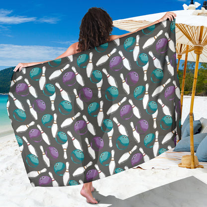 Bowling Pattern Print Design 03 Sarong Pareo Wrap