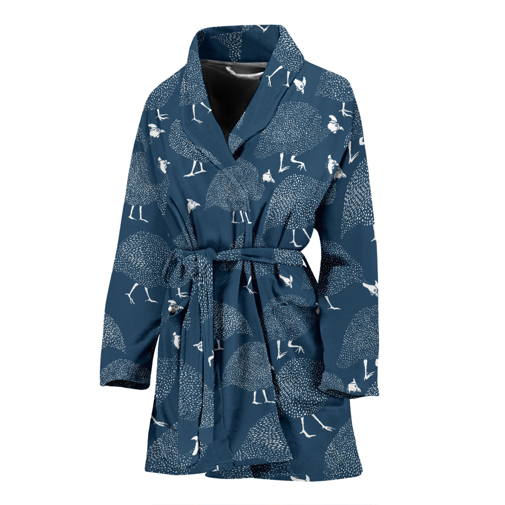 Guinea Fowl Print Design LKS401 Women Bathrobe