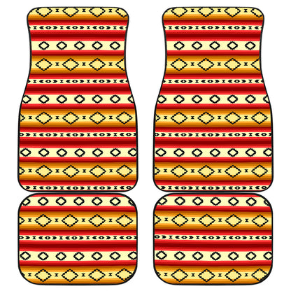Serape Themed Car Floor Mats Front Back