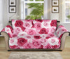 Pink Red Rose Pattern Print Sofa Cover Protector