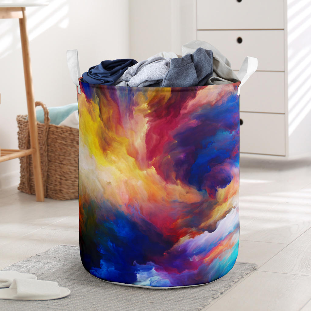 Vortex Twist Swirl Water Color Design Laundry Basket