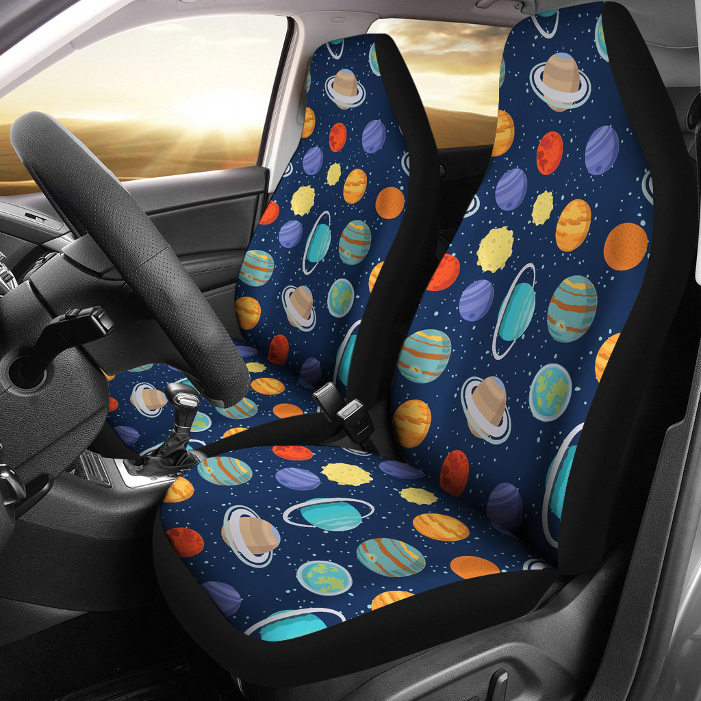Planet With Star Print Design LKS303 Car Seat Covers